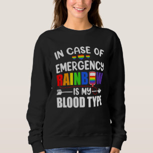 Sweatshirt Rainbow Est Mon Type De Sang Gay Lgbt Transgender