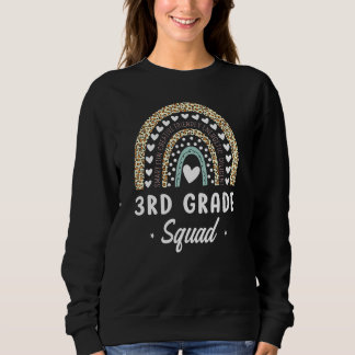 Sweatshirt Rainbow Leopard 3e année Retour à l'école Enseigna