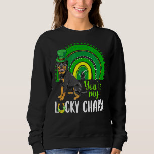 Sweatshirt Rainbow Lucky Charm Rottweiler Chien St patrick Da