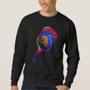 Sweatshirt Raquette de Pickleball Tie Dye Rétro 80s 90s