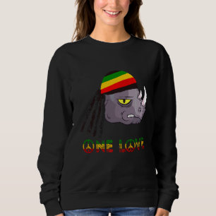 Sweatshirt Rasta Rhino Reggae One Love Rastafarian Roots Jama