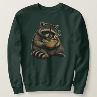 Sweatshirt Raton laveur drôle buvant de la soupe chaude
