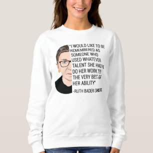 Sweatshirt RBG Ruth Bader Ginsburg Hommage RIP
