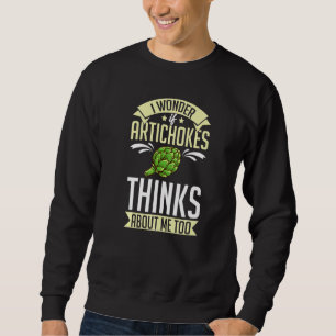 Sweatshirt Recette de plante d'artichaut Fleurs de légumes po