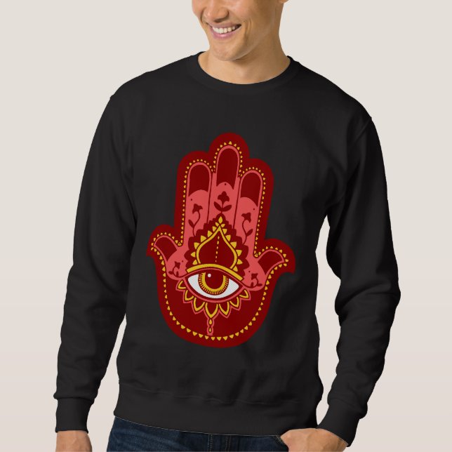 Sweatshirt Red Hamsá (Devant)