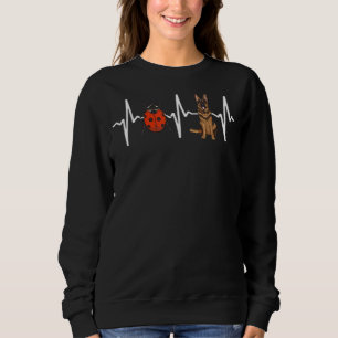 Sweatshirt Red Ladybug allemand berger Heartbeat chien