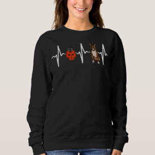 Sweatshirt Red Ladybug Miniature Bull Terrier Heartbeat Chien