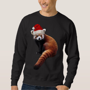 Sweatshirt Red Panda Père Noël mignonne Casquette de Noël pou