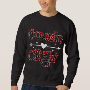 Sweatshirt Red Plaid Cousin Crew drôle Famille correspondant