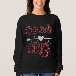 Sweatshirt Red Plaid Cousin Crew drôle Famille correspondant