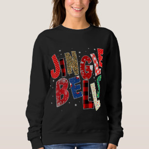 Sweatshirt Red Plaid Jingle Bells Pajama de famille de Noël