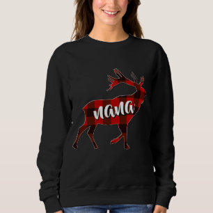Sweatshirt Red Plaid Nana Buffalo Correspondant famille Reind