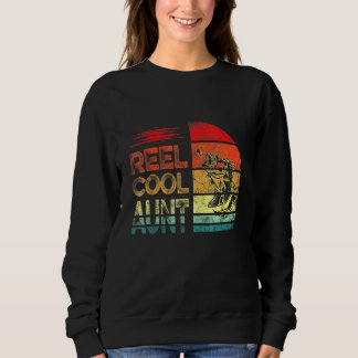 Sweatshirt Reel Cool Tante Pêcheuse Maman Mama Fête des pères