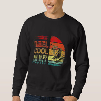 Sweatshirt Reel Cool Tante Pêcheuse Maman Mama Fête des pères