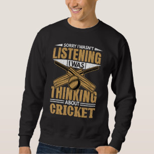 Sweatshirt Réfléchir au cricket Entraîneur de joueur Graphi