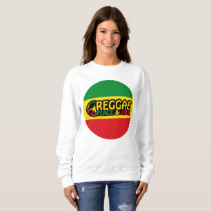 Sweatshirt Reggae art avec des mots positifs Paix et Amour