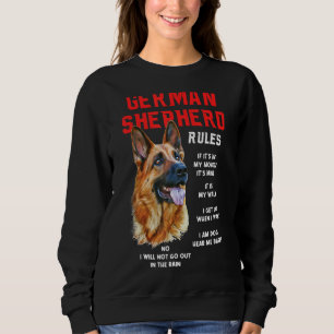 Sweatshirt Règlement du berger allemand Amusants Chien Propri