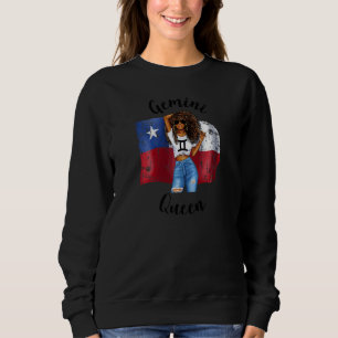 Sweatshirt Reine chilienne Gémeaux afro féminine zodiaque afr
