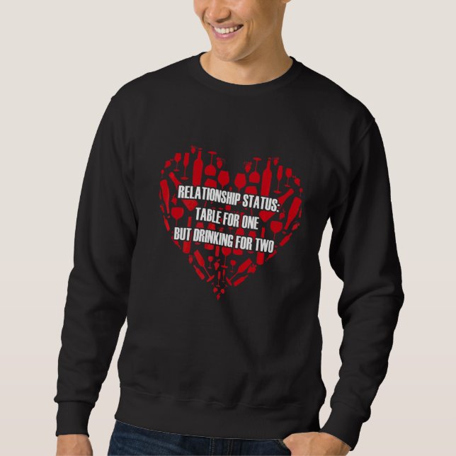 Sweatshirt Relation Sarcastique Statut Vin Boisson (Devant)