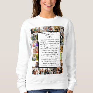 Sweatshirt Remerciement à maman Fête des mères Collage de 2