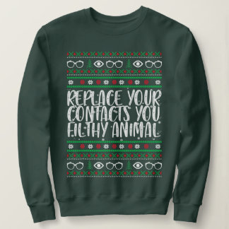 Sweatshirt Remplacez Vos Contacts Vous Animal Optometry Chris