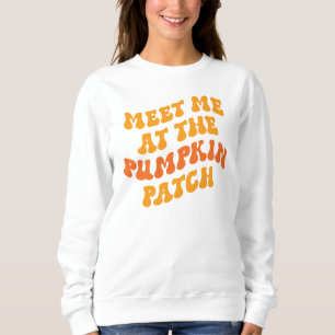 Sweatshirt Rencontrez-Moi Au Patch Citrouille