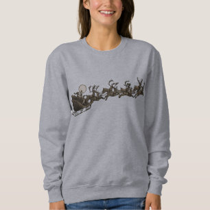 Sweatshirt Rennes antiques vintages de Père Noël Sleigh de