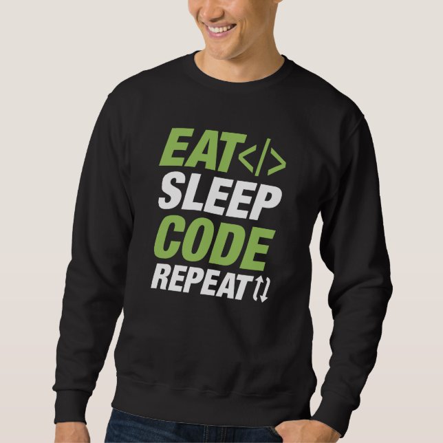 Sweatshirt Répéter le code du sommeil (Devant)
