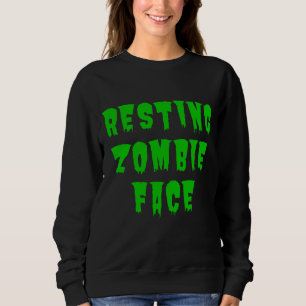 Sweatshirt Repose Visage Zombie - Drôle Halloween 2022