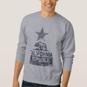 Sweatshirt RÉPUBLIQUE DE CALIFORNIE Distresse sur le drapeau
