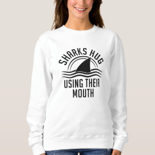 Sweatshirt Requins Enlacés En Utilisant Leur Bouche