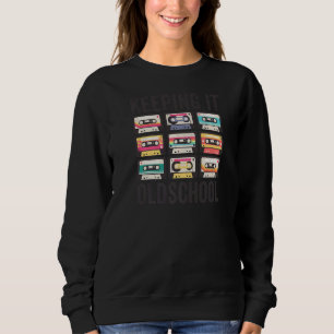 Sweatshirt Rester à l'ancienne 80s 90s Cassettes Mixtape Re