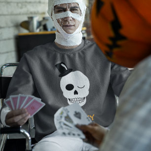 Sweatshirt Restez Éffrayant Mes amis Chemise de crâne Gentlem