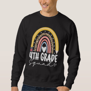 Sweatshirt Retour À L'École Arc-en-Ciel 4e Classe
