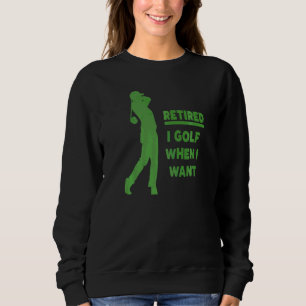 Sweatshirt Retraite Golfer Retraité Papa Golf Maman Golf Ball