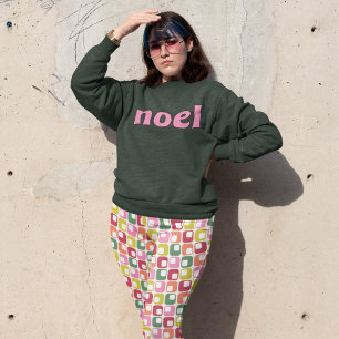 Sweatshirt Retro 1970 Lettering Noel Christmas Graphic