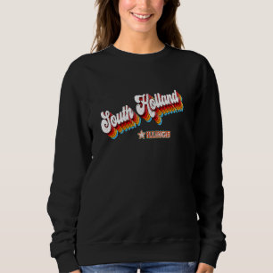 Sweatshirt Retro 80s Holland Sud Illinois Il