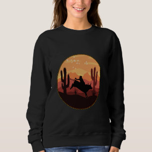 Sweatshirt Retro Bull Riding Cowboy Vintage Bull Rodeo