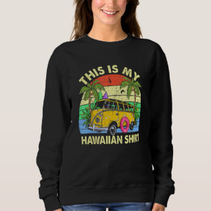 Sweatshirt Rétro C'Est Mon Camping Hawaiien Été Tropical