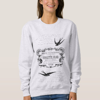 Sweatshirt Rétro conception violette française des textes