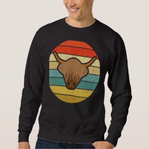 Sweatshirt Retro Cow Bull ferme