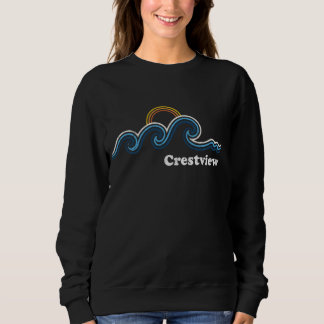 Sweatshirt Retro Crestview Florida FL Vintage Surf de plage