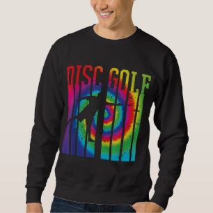 Sweatshirt Rétro Disque Golf Silhouette Vintage Tie Dye Frisb