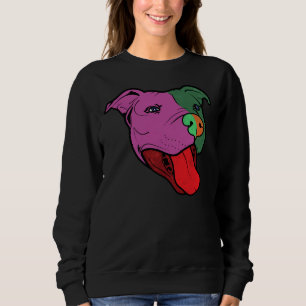 Sweatshirt Retro Funky Pitbull