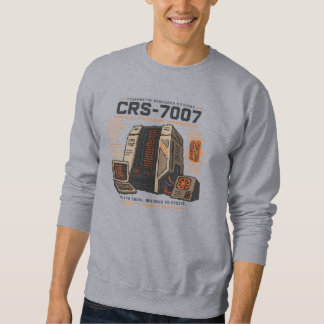 Sweatshirt Rétro Futuriste Robot Informatique IA Vaporwave Né