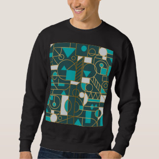 Sweatshirt Retro géométrique : Poster minimaliste.