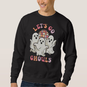 Sweatshirt Retro Ghost Halloween Go Ghouls Éffrayant