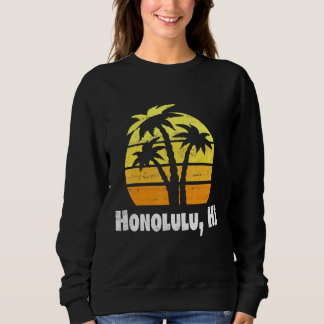 Sweatshirt Rétro Honolulu Hawaii