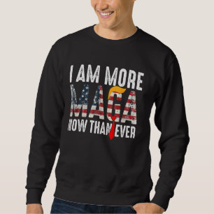 Sweatshirt Rétro Je suis plus MAGA maintenant que jamais drôl