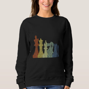Sweatshirt Retro Jeu d'échecs Sports Joueur Entraîneur Graphi